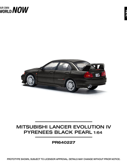 Load image into Gallery viewer, POPRACE 1/64 MITSUBISHI LANCER EVOLUTION IV PYRENEES BLACK PEARL
