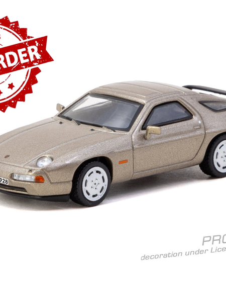 (Pre-order) Tarmac Works 1/64 Porsche 928 S4 Platinum Metallic Diecast Model Car