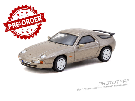 (Pre-order) Tarmac Works 1/64 Porsche 928 S4 Platinum Metallic Diecast Model Car