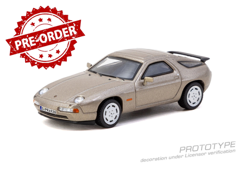 Load image into Gallery viewer, (Pre-order) Tarmac Works 1/64 Porsche 928 S4 Platinum Metallic Diecast Model Car
