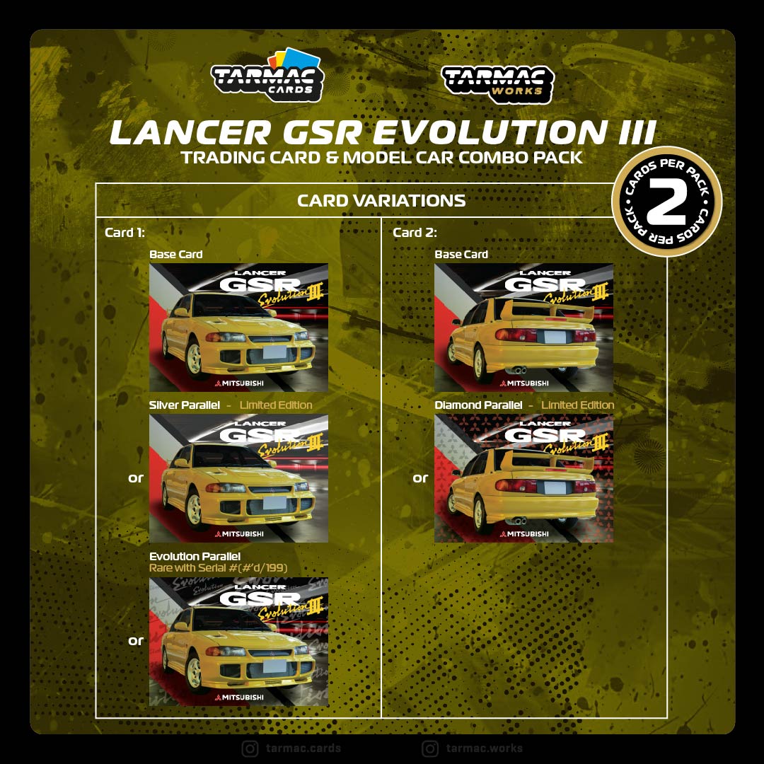 Tarmac Works 1/64 Mitsubishi Lancer GSR Evolution III Yellow Model