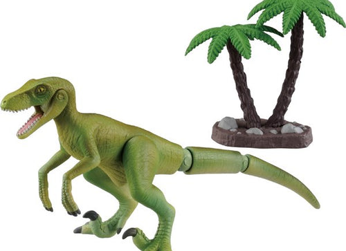 Load image into Gallery viewer, Takara Tomy ANIA Animal Action Figure AL-12 Dinosaurs Velociraptor with tree
