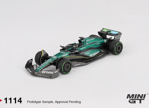 Load image into Gallery viewer, MINI GT #1114 Aston Martin AMR24 #18 Lance Stroll  2024 F1 2024 CAGP

