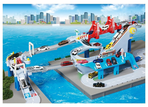 Load image into Gallery viewer, TAKARA TOMY Tomica World The Course Grows! 2 Way Highway Playset (NO CARS)
