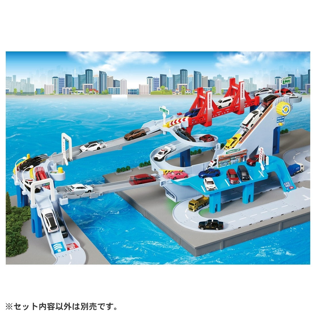 TAKARA TOMY Tomica World The Course Grows! 2 Way Highway Playset (NO CARS)