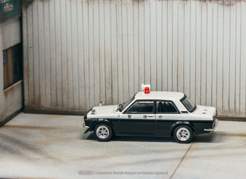 Load image into Gallery viewer, Tarmac Works 1/64 Datsun 510  Police Car Diecast Model Car
