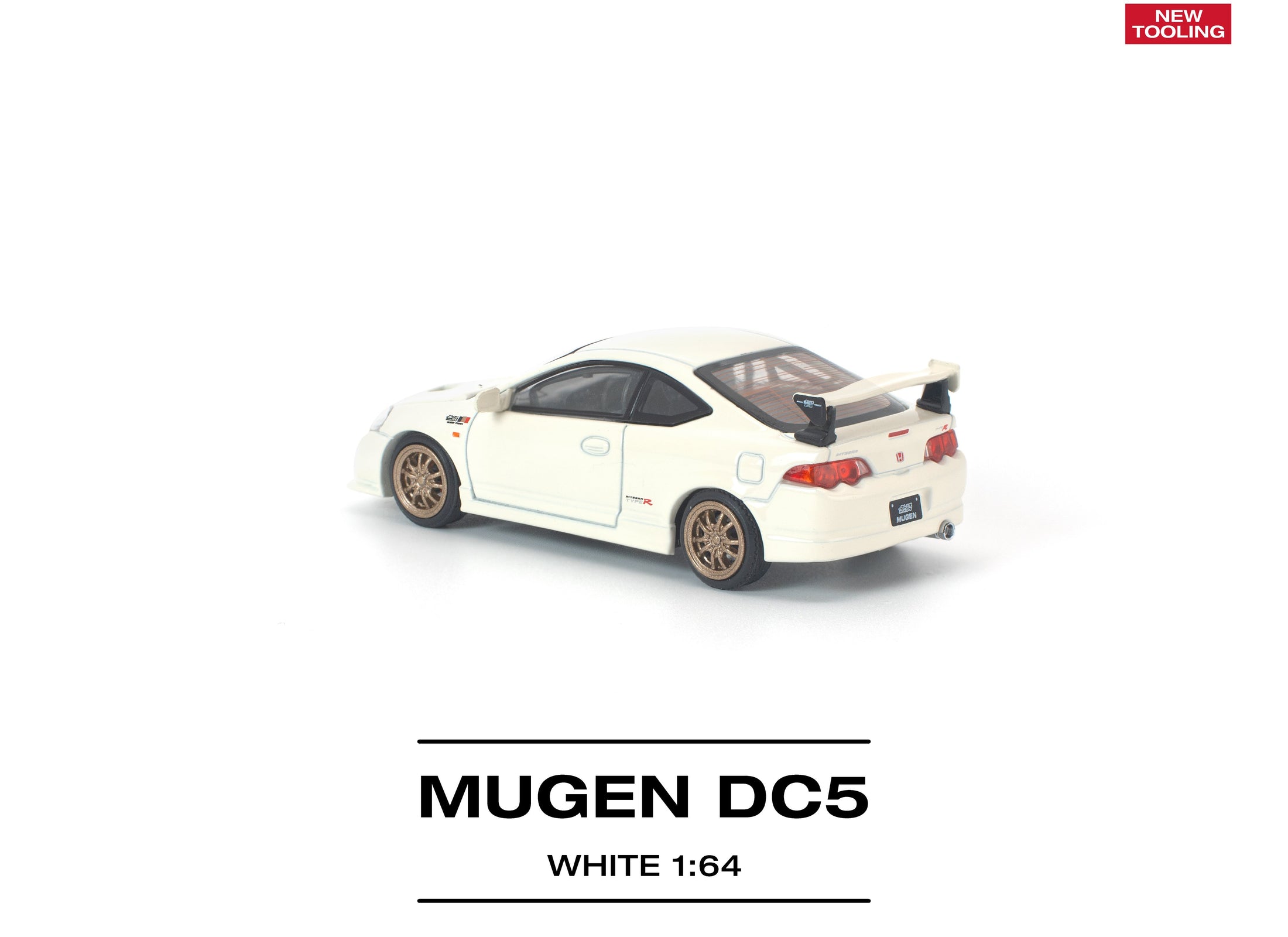 (Pre-order) POP RACE 1/64 HONDA DC5 MUGEN WHITE Diecast Model Car