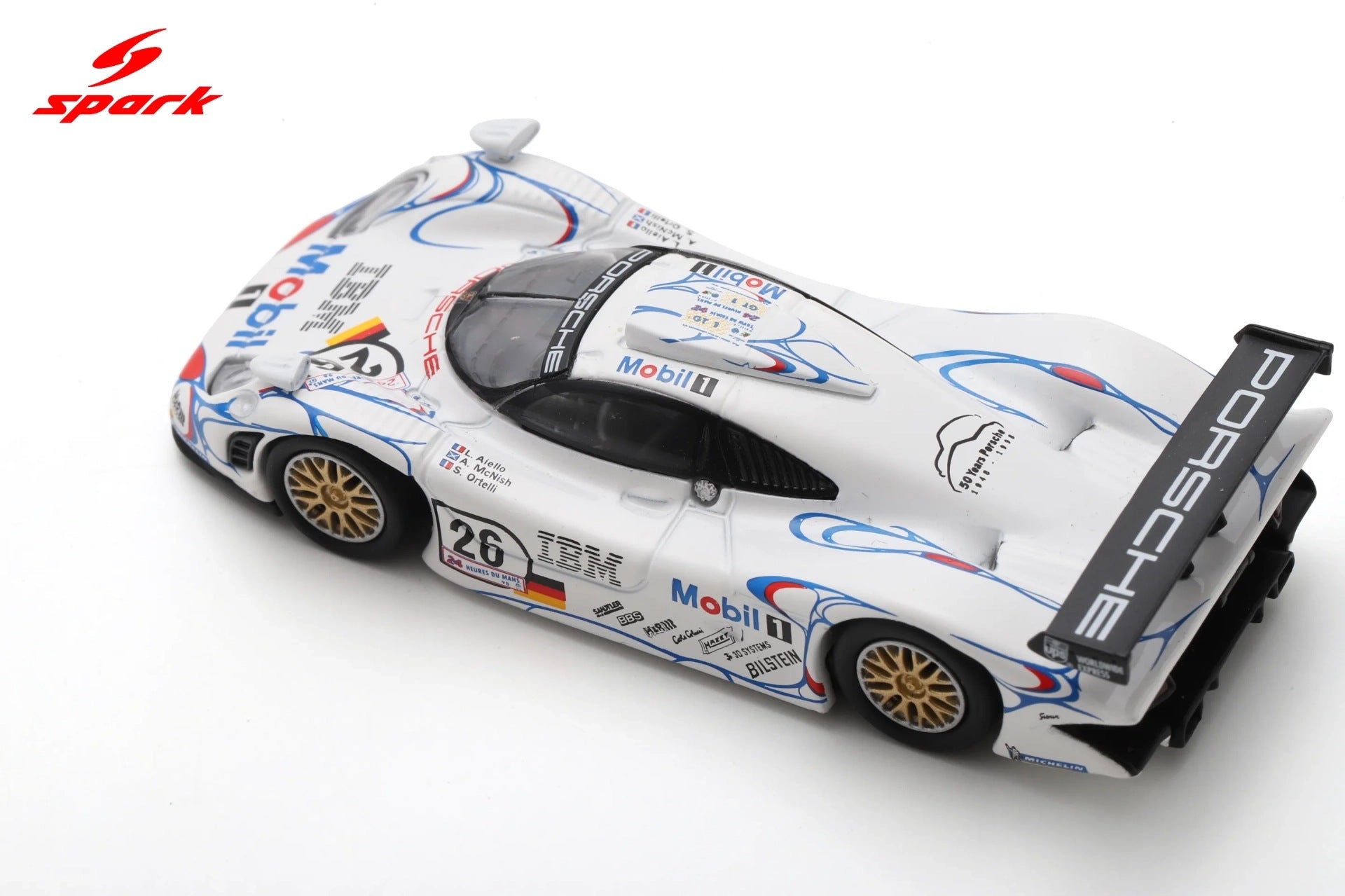 (Pre-order) Spark Porsche 911 GT1 No.26 Winner Le Mans 24H 1998 Diecast Model