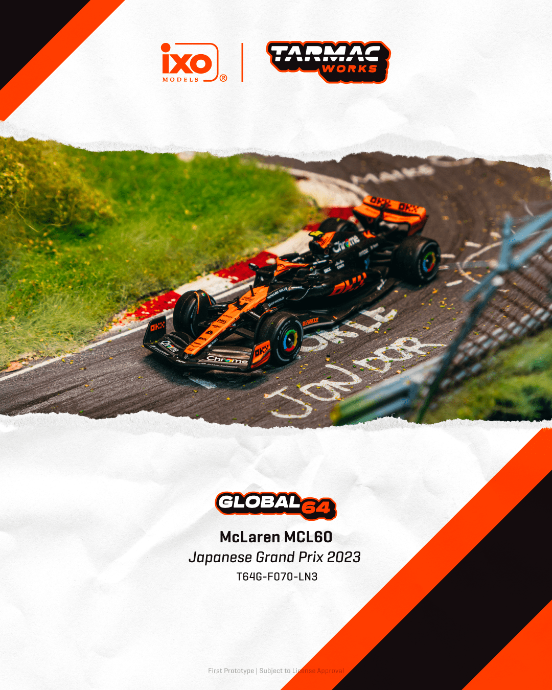 (Pre-order)Tarmac Works 1/64 McLaren MCL60 Japanese Grand Prix 2023 Lando Norris