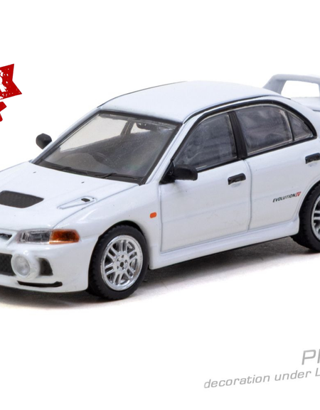 (Pre-order) Tarmac Works 1/64 Mitsubishi Lancer RS Evolution IV White Diecast