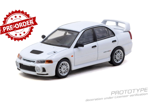Load image into Gallery viewer, (Pre-order) Tarmac Works 1/64 Mitsubishi Lancer RS Evolution IV White Diecast

