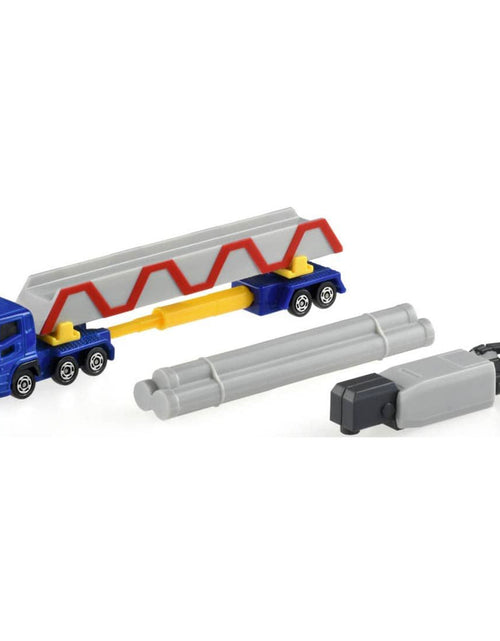 Load image into Gallery viewer, Takara tomy Tomica #140 Mitsubishi Fuso Super Great Pole Trailer Model Toy Car
