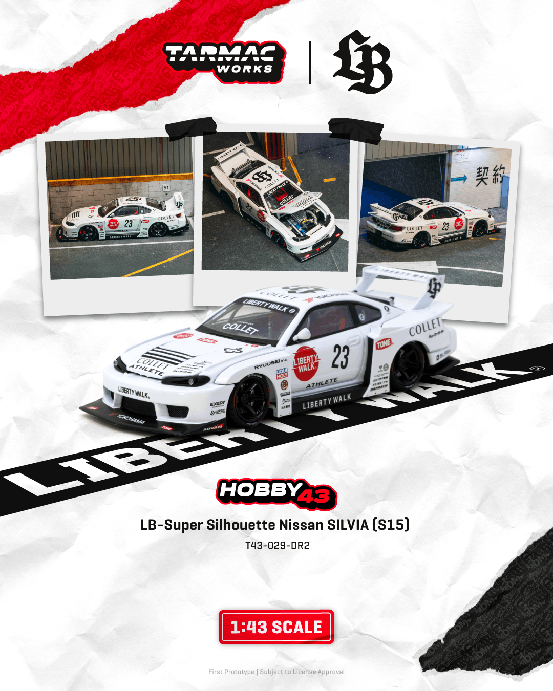 (Pre-order) Tarmac Works 1/43 LB-Super Silhouette Nissan SILVIA S15 Drift 2025