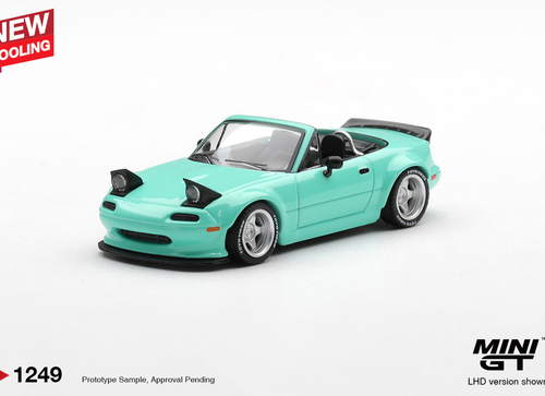 Load image into Gallery viewer, (Pre-order) Mini GT #1249 Mazda MX-5 (NA) Pandem Mint Green LHD Diecast Model
