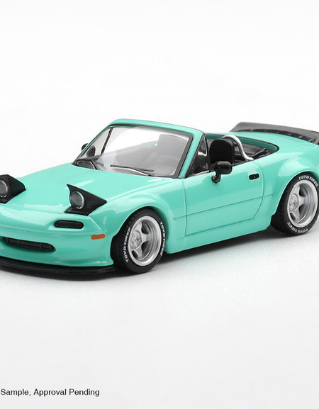 (Pre-order) Mini GT #1249 Mazda MX-5 (NA) Pandem Mint Green RHD Diecast Model