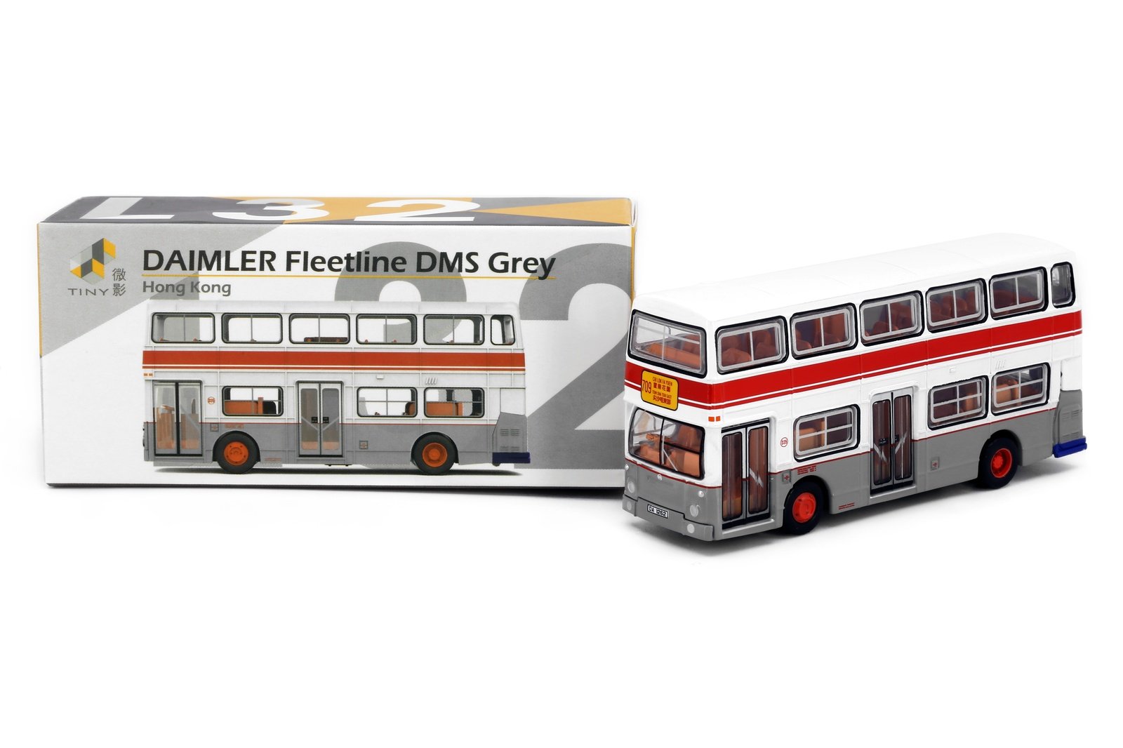 Tiny City Hong Kong L32 Die-cast Model Car - DAIMLER Fleetline DMS (Grey)