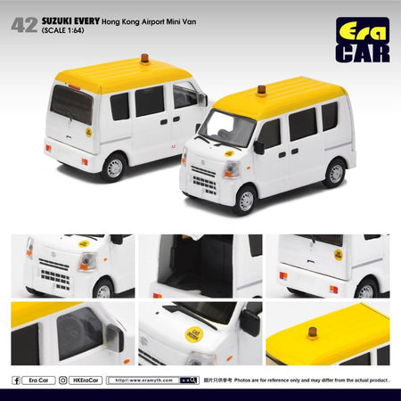 Era Car 1:64 Diecast Model Car - 42 Suzuki Every Hong Kong Airport Mini Van