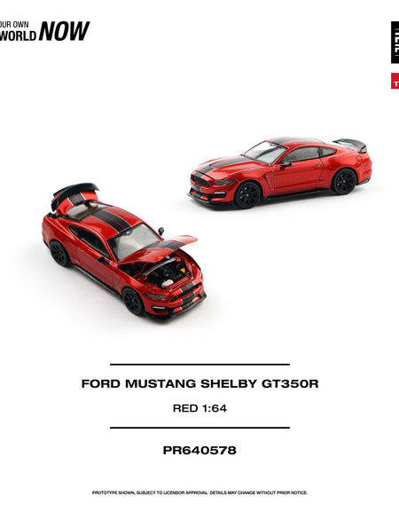 (Pre-order) POPRACE 1/64 - FORD MUSTANG SHELBY GT350R Diecast Model Car