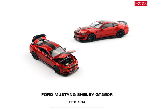 Load image into Gallery viewer, (Pre-order) POPRACE 1/64 - FORD MUSTANG SHELBY GT350R Diecast Model Car
