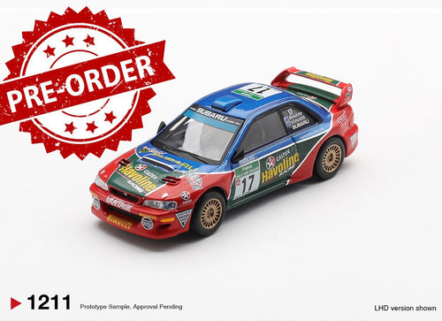 Load image into Gallery viewer, (Pre-order) MINI GT #1211 Subaru Impreza WRC98 #17 2000 Rally New Zealand

