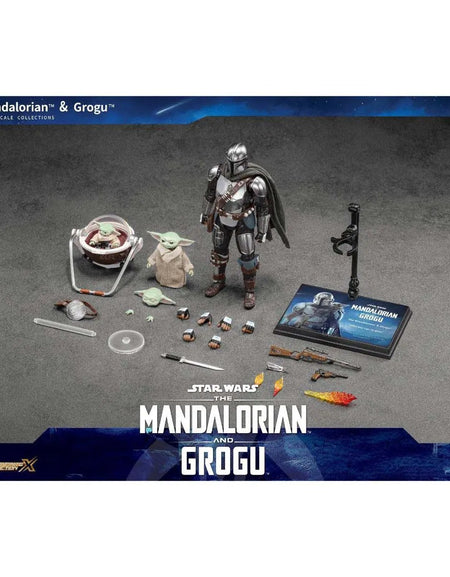 ZD Toys Star Wars Action Figures - The Mandalorian & Grugo Action Figure Set