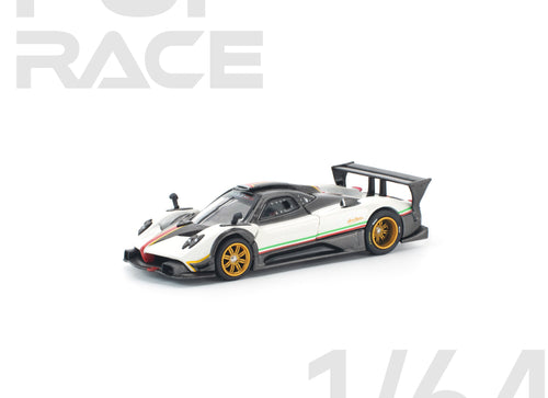 Load image into Gallery viewer, (Pre-order) POP RACE 1/64 PAGANI ZONDA R WHITE Diecast Model Car
