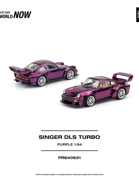 (Pre-order) POP RACE SINGER DLS TURBO PURPLE Diecast Model Car #PR640631