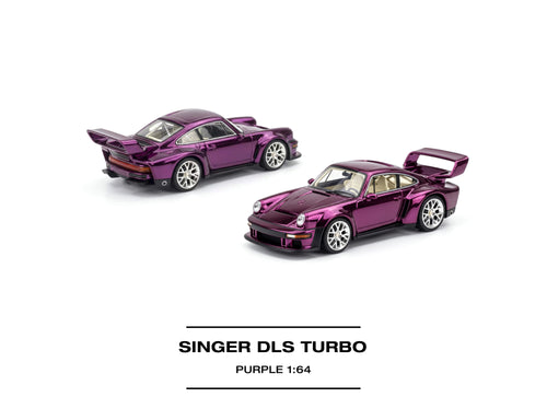 Load image into Gallery viewer, (Pre-order) POP RACE SINGER DLS TURBO PURPLE Diecast Model Car #PR640631
