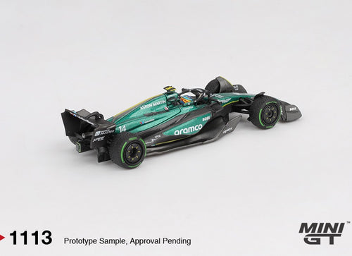 Load image into Gallery viewer, MINI GT #1113 Aston Martin AMR24 #14 Fernando Alonso 2024 F1 2024 GP
