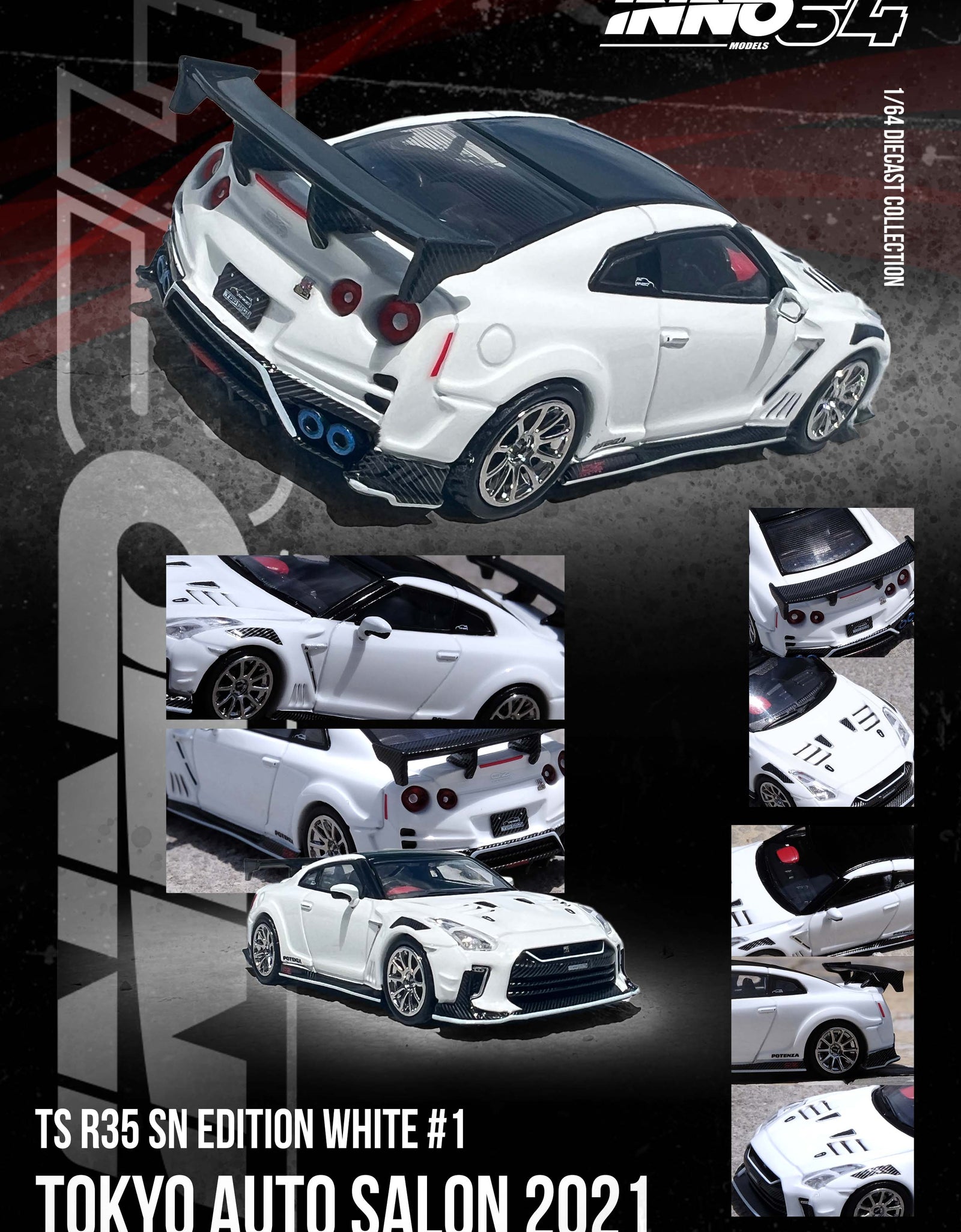 INNO64 MODEL 1/64 NISSAN GT-R (R35) TOP SECRET Tokyo Auto Salon 2021