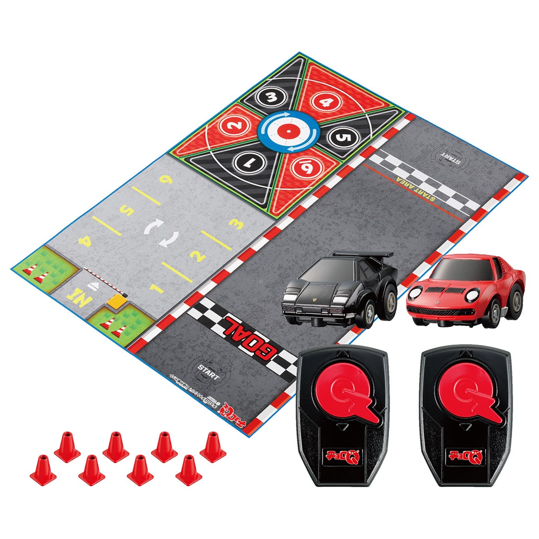 Takara Tomy Tomica ChoroQ Pull Back car PlaySet B - Ultimate Vs. Set/Lamborghini