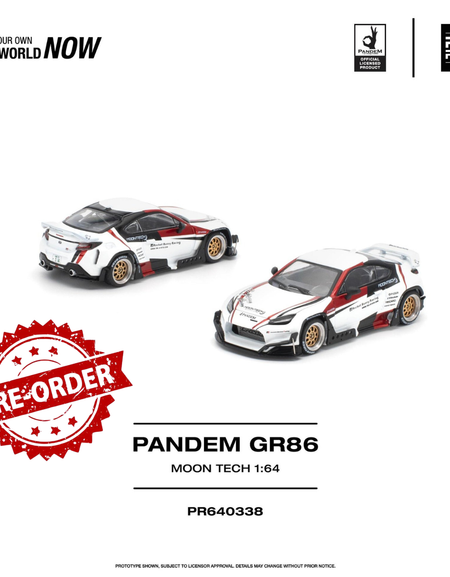 (Pre-order) POPRACE 1/64 - PANDEM Toyota GR 86 Moontech Diecast Model Car
