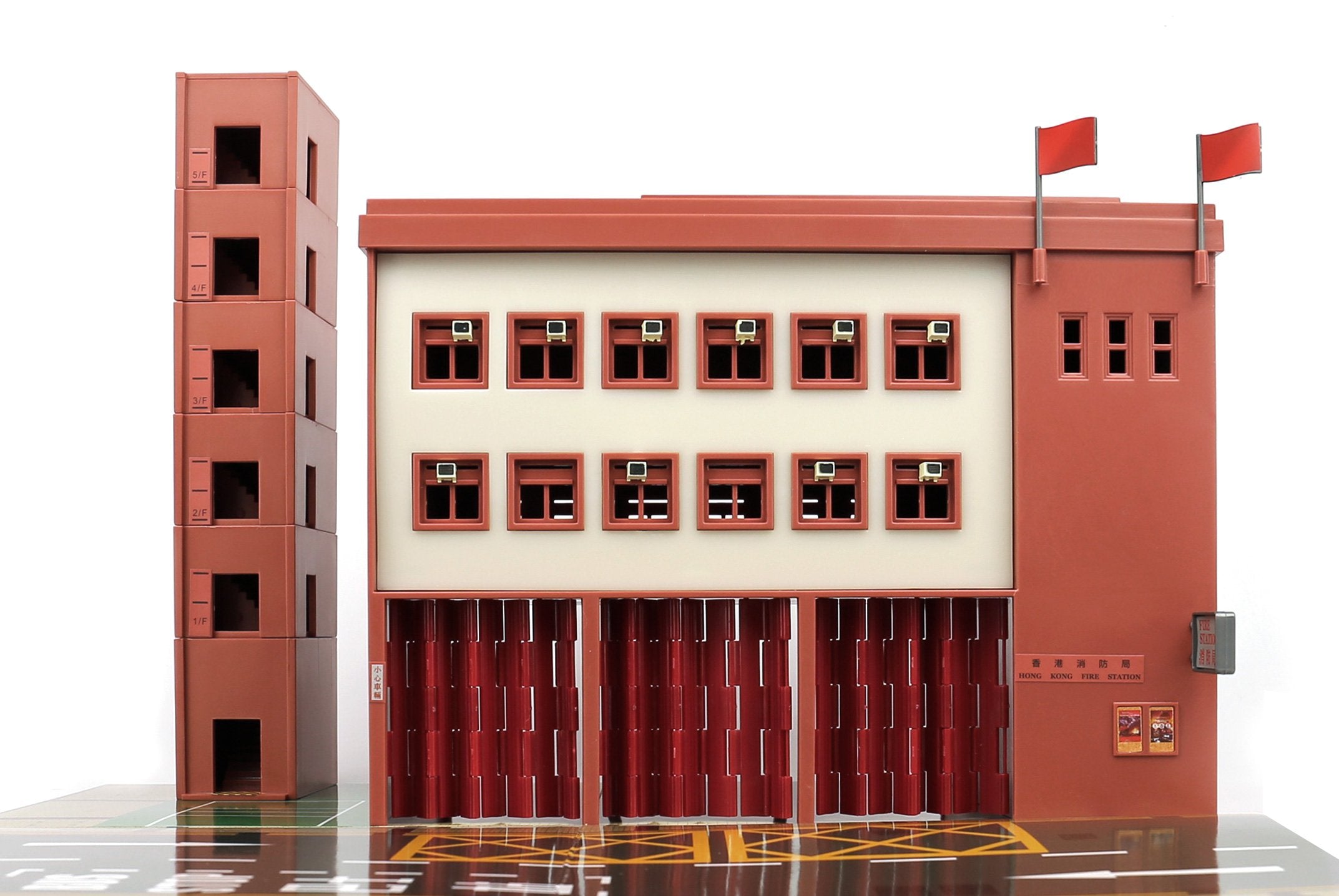 TINY City Hong Kong HK #PS1 Fire Station (Ma Tau Wai) Diorama Playset Model