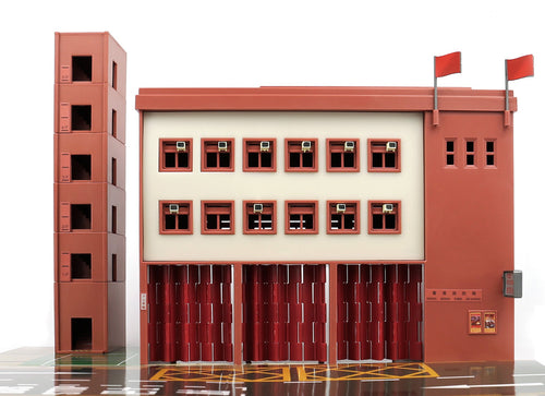 Load image into Gallery viewer, TINY City Hong Kong HK #PS1 Fire Station (Ma Tau Wai) Diorama Playset Model
