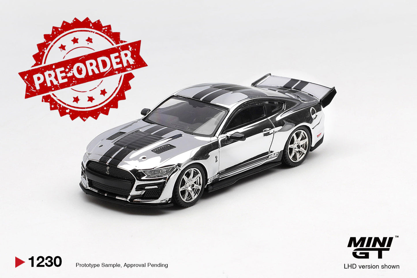 (Pre-order) Mini GT #1230 Shelby GT500 Dragon Snake Concept Chrome Silver