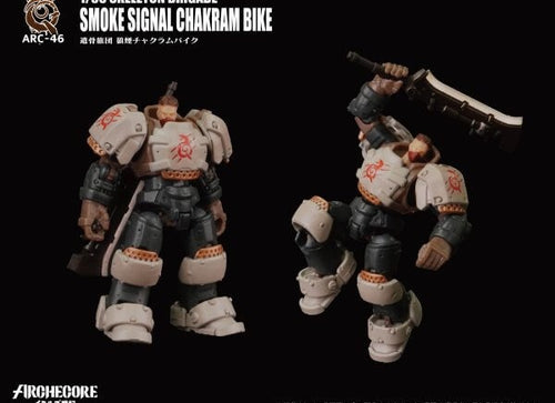 Load image into Gallery viewer, ARCHECORE ARC-46 Skeleton Brigade Smoke Signal Chakram Bike Figure Set
