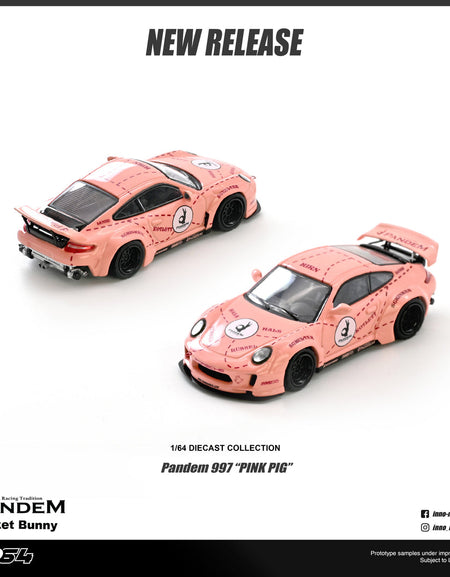 INNO64 1/64 PANDEM 997 "PINK PIG" Diecast Model Car