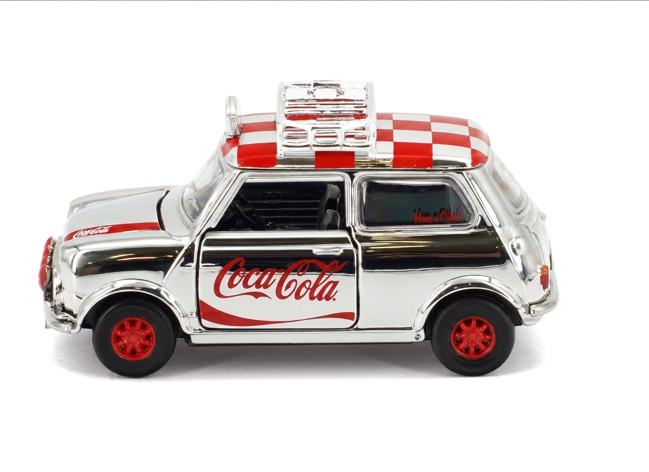 Tiny City Die-cast Model Car - 1/50 Mini Cooper X Coca-Cola(Siver) #COKE126