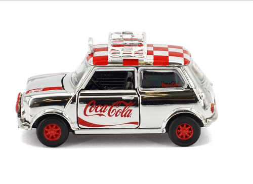 Load image into Gallery viewer, Tiny City Die-cast Model Car - 1/50 Mini Cooper X Coca-Cola(Siver) #COKE126
