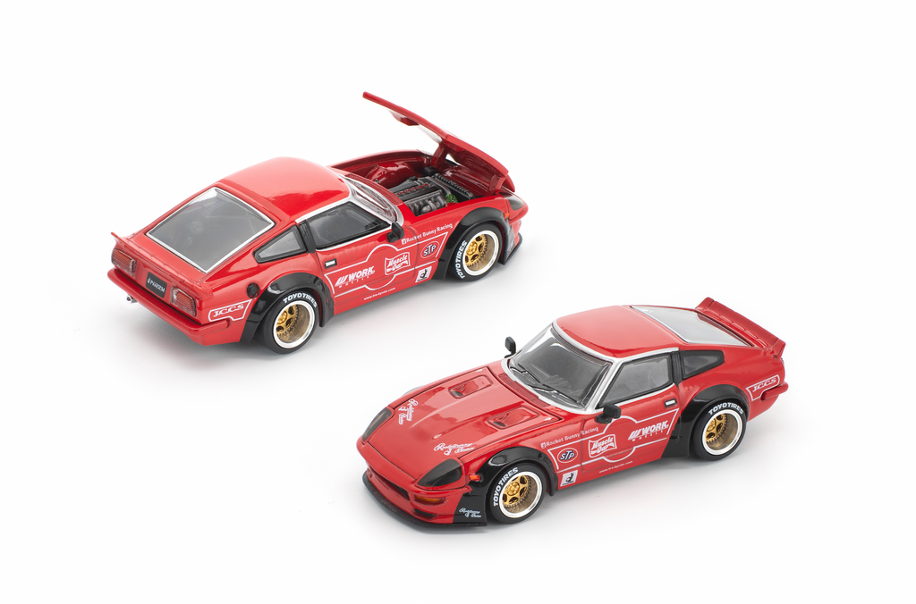 (Pre-order) POPRACE 1/64 PANDEM 280ZX RED (NEW TOOLING) Diecast Model Car