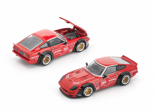 Load image into Gallery viewer, (Pre-order) POPRACE 1/64 PANDEM 280ZX RED (NEW TOOLING) Diecast Model Car
