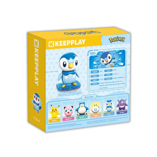 Qman Keeppley Pokemon Piplup Roundy Kuppy Building Blocks Set Toy Packs
