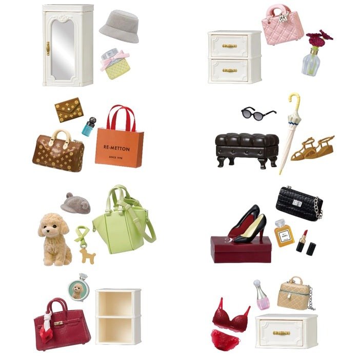 Re-Ment Petit Sample My Sweet Closet 8pcs Full Box Set