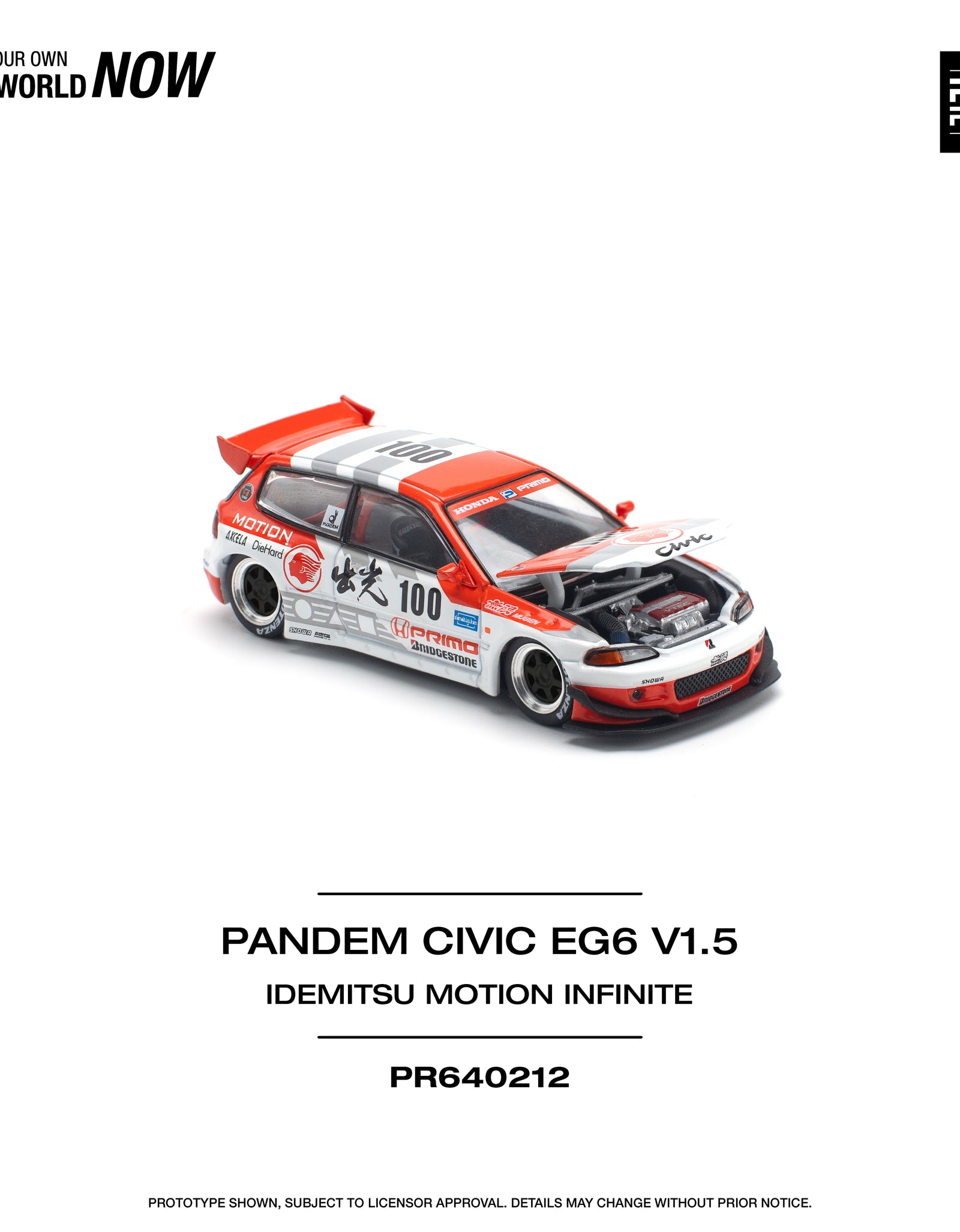 POPRACE 1/64 PANDEM CIVIC EG6 v1.5 IDEMITSU MOTION INFINITE Model