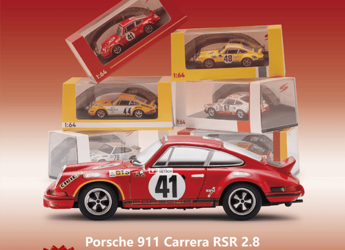 Load image into Gallery viewer, (Pre-order) Sparky 1/64 - Porsche Carrera RSR 2.8 No.41 16th 24H Le Mans 1973
