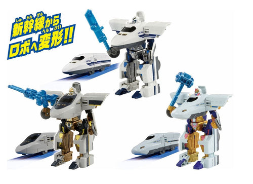Load image into Gallery viewer, Takara Tomy Shinkansen Shinkalion  DXS10 Trinity 3-Car Transforming Robot Train
