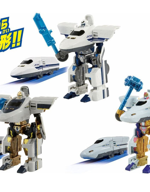 Load image into Gallery viewer, Takara Tomy Shinkansen Shinkalion  DXS10 Trinity 3-Car Transforming Robot Train
