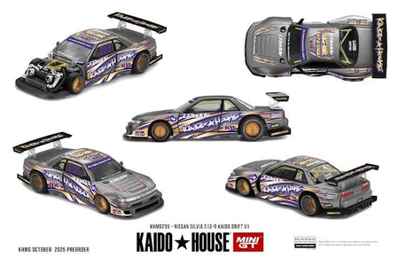 Kaido House X Mini GT Nissan Silvia S13-R KAIDO DRIFT V1 #KHMG235