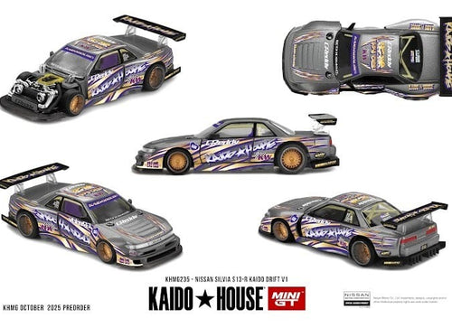 Load image into Gallery viewer, Kaido House X Mini GT Nissan Silvia S13-R KAIDO DRIFT V1 #KHMG235
