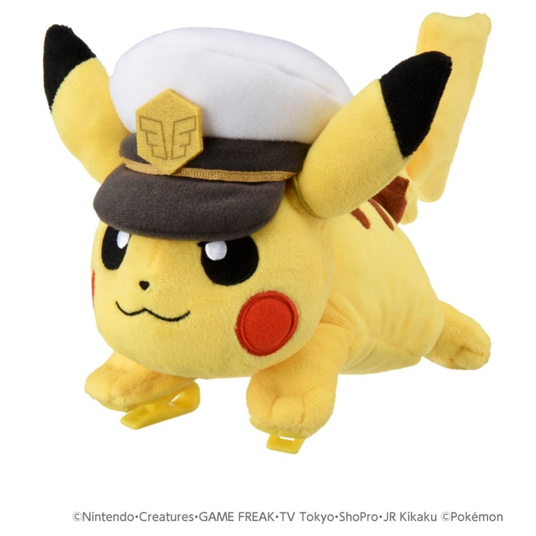 Takara Tomy Pokemon Soft Plush Toy Captain Pikachu on Shoulder